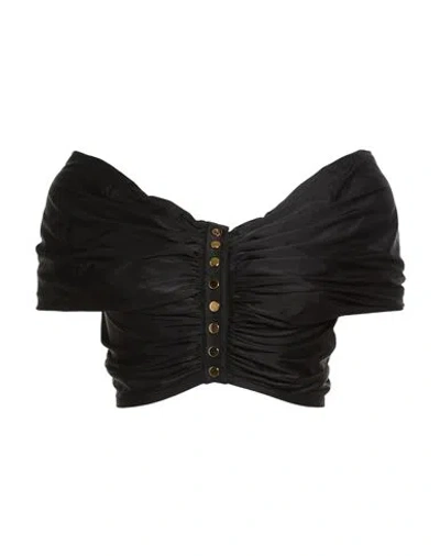 Rabanne Woman Top Black Size 10 Viscose, Elastane