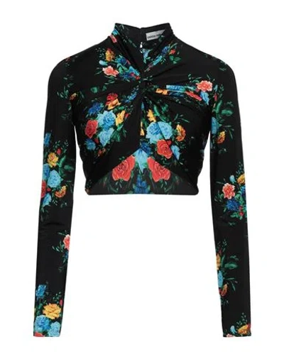 Rabanne Woman Top Black Size 4 Viscose, Elastane