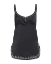 Rabanne Embellished Double Satin Top In Black