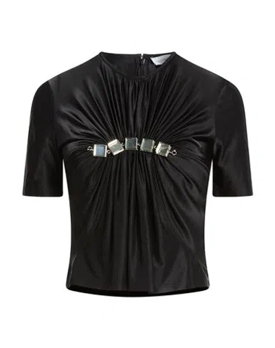 Rabanne Woman Top Black Size 6 Viscose, Elastane