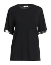 Rabanne Woman Top Black Size L Viscose, Polyamide, Elastane