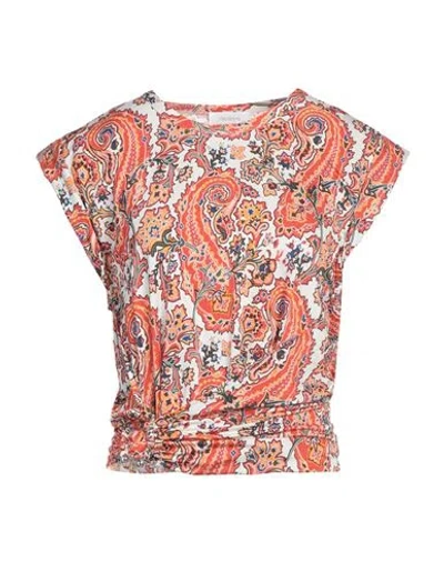 Rabanne Woman Top Brick Size 6 Viscose, Elastane
