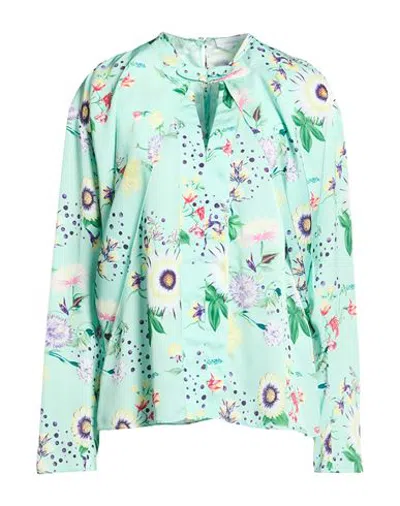 Rabanne Woman Top Light Green Size 8 Polyester