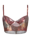 Rabanne Woman Top Orange Size 8 Aluminum In Orange