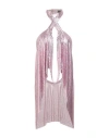 Rabanne Woman Top Pink Size 6 Aluminum In Pink