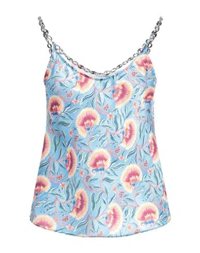 Rabanne Paco  Woman Top Sky Blue Size 6 Polyester