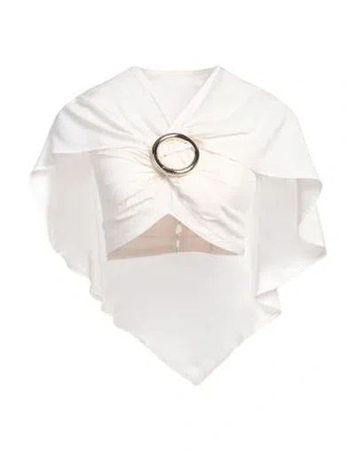 Rabanne Woman Top White Size 10 Acetate, Viscose