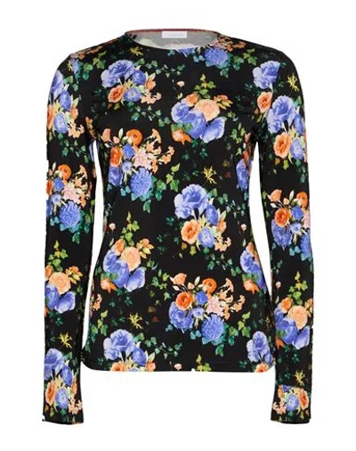 Rabanne Woman T-shirt Black Size 6 Viscose, Elastane In Multi
