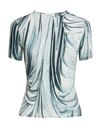 Rabanne Woman T-shirt Navy Size 10 Viscose, Elastane In Blue