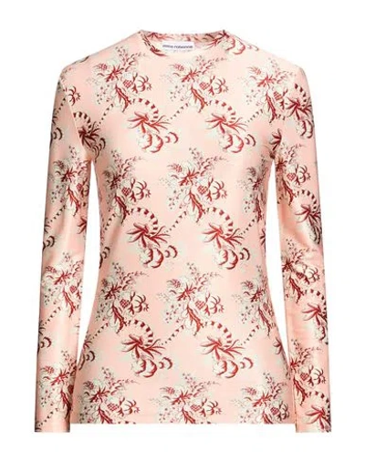 Rabanne Woman T-shirt Pink Size 8 Viscose, Elastane