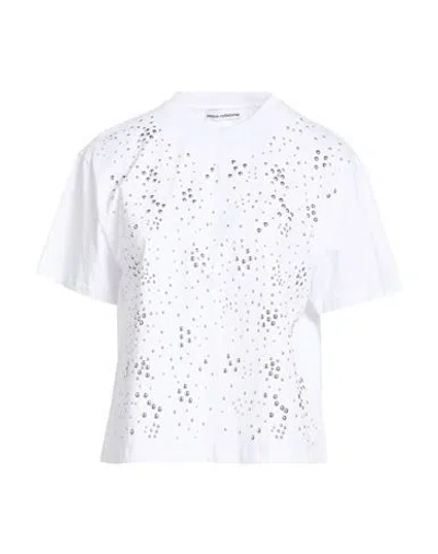 Rabanne Woman T-shirt White Size L Organic Cotton