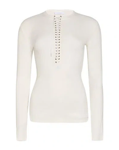 Rabanne Woman T-shirt White Size S Cotton, Elastane