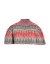 Rabanne Woman Turtleneck Tomato Red Size S Virgin Wool, Polyamide, Metallic Polyester In Tomato Red