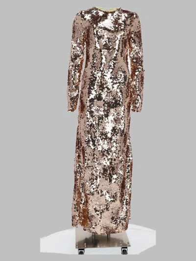 Rabanne Women's 100% Polyester Dress In Brown
