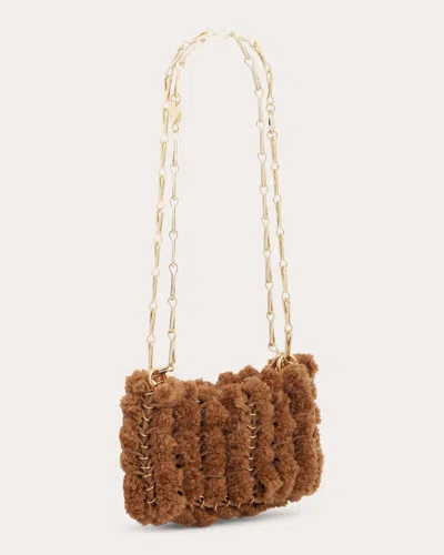 Rabanne Women's 1969 Plush Disc Handbag In Gold