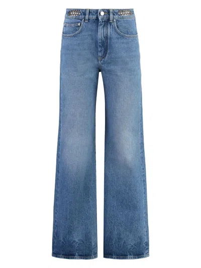 Rabanne Women's 5-pocket Straight-leg Jeans In Blue