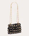 Rabanne Nano Sparkler Shoulder Bag In Black/gold