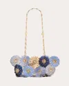 Rabanne Women's Blue Floral 1969 Baguette Bag In Multi