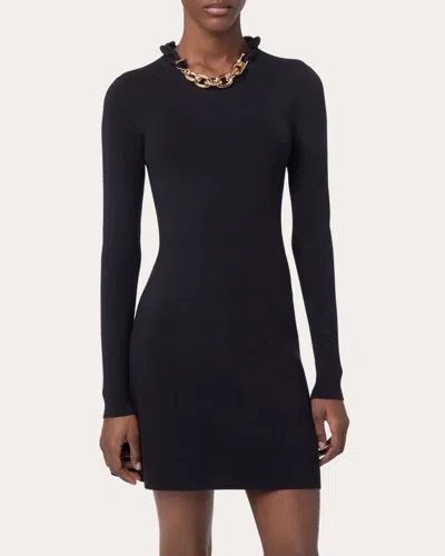 RABANNE WOMEN'S CHAIN COLLAR KNIT MINI DRESS