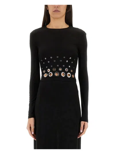RABANNE WOMEN'S CROP TOP WITH EYELETS