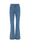 Rabanne Denim Flare Print Trousers