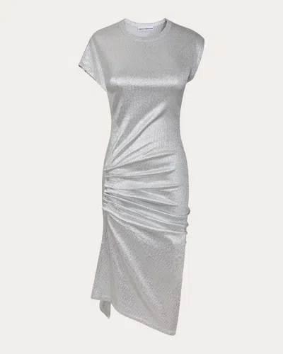 Rabanne Dress With Drape In Silver
