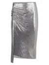 Rabanne Draped Skirt With Metallic Sequin Detail