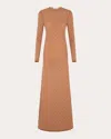 Rabanne Brown Crystal-cut Maxi Dress In Orange