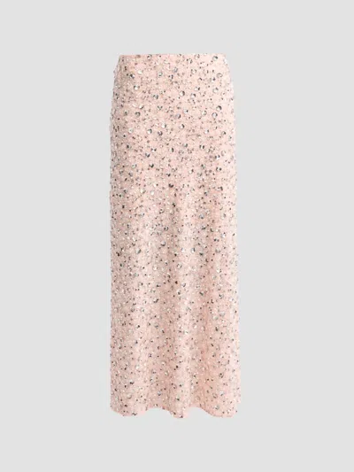 Rabanne Women's Embellished Maxi Skirt In Neutral