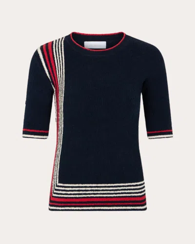Rabanne Women's Embellished Striped Terry Sweater