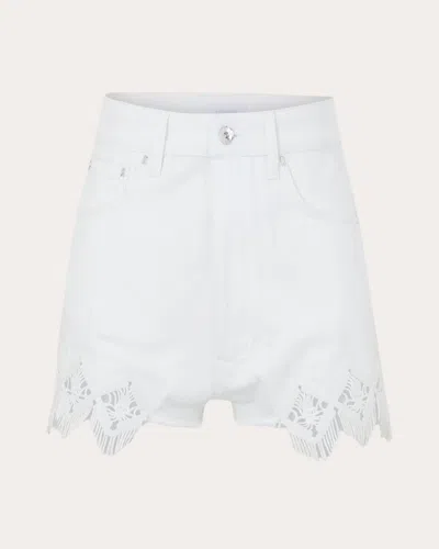 RABANNE WOMEN'S EMBROIDERED DENIM SHORTS