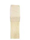 Rabanne Fringed Knit Skirt