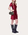 Rabanne Women's Gathered Embellished Satin Jersey Mini Dress