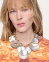 Rabanne Women's Gold-tone Mother Of Pearl Disc Necklace
