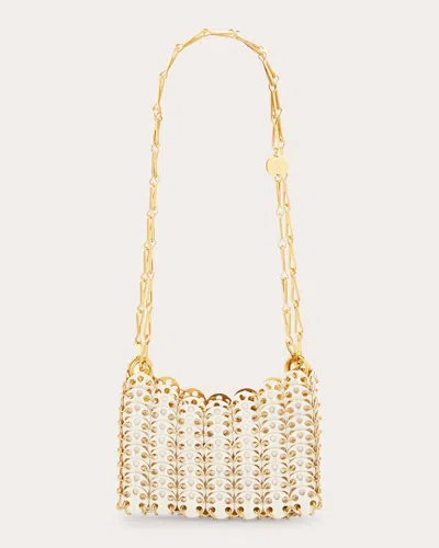 Rabanne 1969 Shoulder Bag In Gold/white