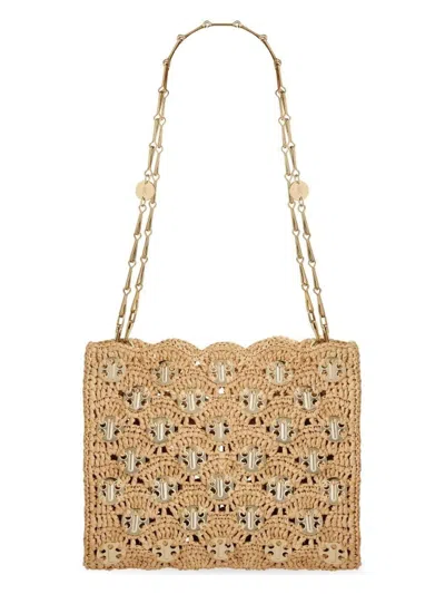 Rabanne Women's Iconic 1969 Raffia Shoulder Bag In Brown