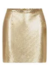 Rabanne Mesh Mini Skirt In Metallic