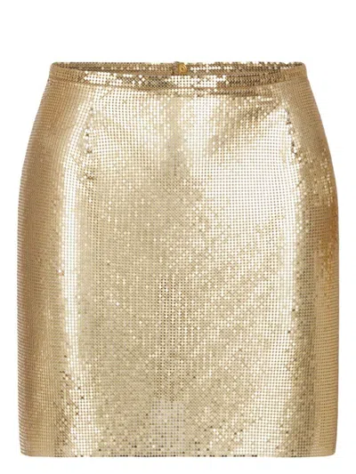 RABANNE WOMEN'S JUPE MINI MESH PRINTED RECTO VERSO