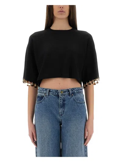 Rabanne Women's Knitted Cropped T Shirt