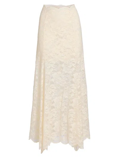 Rabanne Lace Maxi Skirt In Neutral