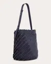 Rabanne Women's Large Paco Leather Bucket Bag In Black