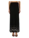 Rabanne Jupe Eyelet-embellished Jersey Maxi Skirt