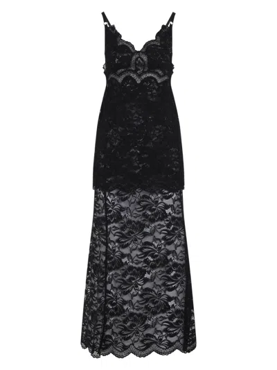 RABANNE WOMEN'S LONG LACE DRESS