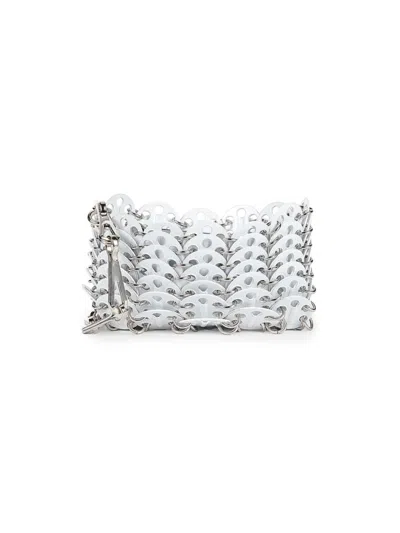 Rabanne Women's Metal & Brass Mini Crossbody Bag In White