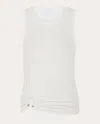 Rabanne Ring-detail Cotton-blend Jersey Tank Top In White
