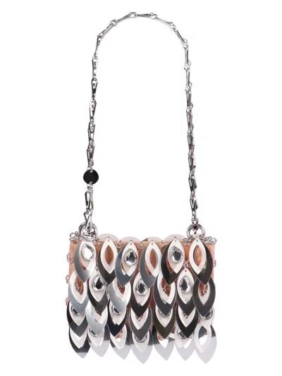 RABANNE WOMEN'S NANO SPARKLE LEAVE SHOULDER BAG