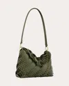 Rabanne Women's Paco Leather Paillette Shoulder Bag