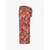Rabanne Paisley-print Stretch-jersey Maxi Skirt In Paisley Terracotta