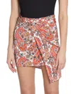 Rabanne Woman Mini Skirt Orange Size 10 Viscose, Elastane In Multi
