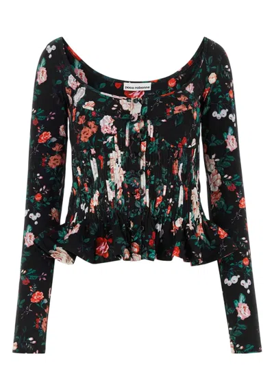 RABANNE WOMEN'S PRINTED STRETCH VISCOSE TOP
